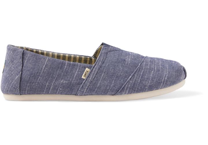 Toms Navy Rugged Canvas Mens Classics