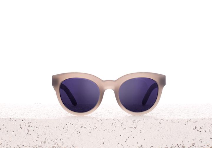 Toms Traveler By Toms Men's Florentin Matte Grey Sunglasses With Violet Mirror Lens