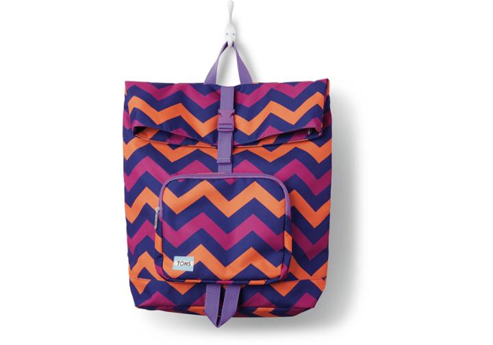 Toms Multi Chevron Printed Standup Backpack