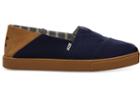 Toms Navy Textured Twill Convertible Cupsole Mens Classics Venice Collection