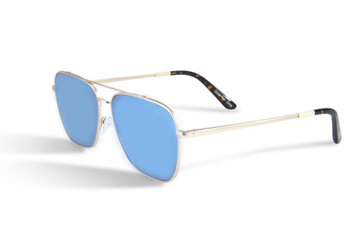 Toms Toms Irwin 201 Satin Gold Sunglasses With Brown Gradient Lens