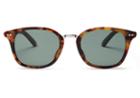Toms Toms Barron Amber Tortoise Polarized Sunglasses With Green Grey Lens