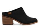 Toms Toms Black Suede Women's Leila Mules Shoes - Size 10