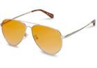 Toms Toms Maverick 301 Shiny Gold Milky Pineapple Sunglasses With Amber Lens