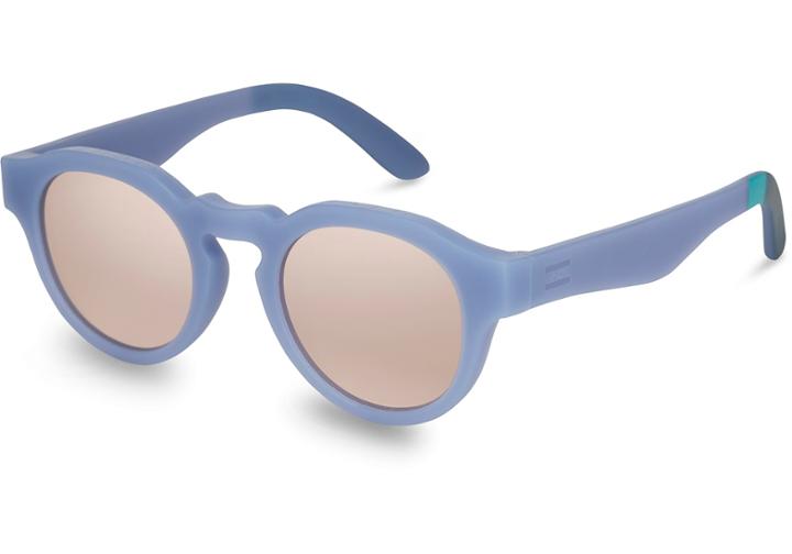 Toms Traveler By Toms Bryton Matte Infinity Blue Mother Of Pearl Lens Sunglasses With Pink Mirror Lens