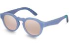 Toms Traveler By Toms Bryton Matte Infinity Blue Mother Of Pearl Lens Sunglasses With Pink Mirror Lens