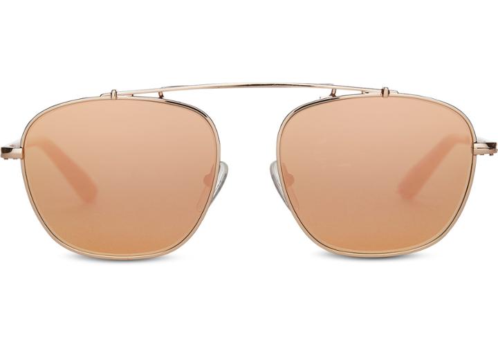 Toms Toms Riley Rose Gold Sunglasses With Rose Mirror Lens