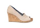 Toms Natural Woven Triangle Cork Women's Classic Wedges
