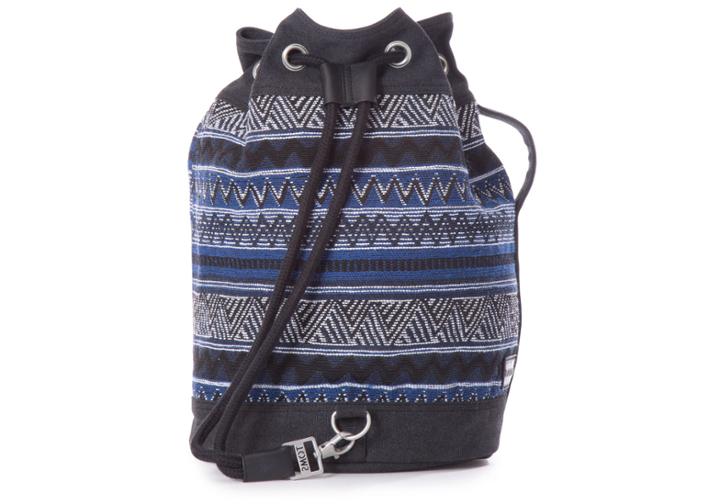 Toms Black Stripe Tribal Drawstring Bag