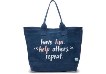 Toms Toms Navy Have Fun Help Others Repeat All Day Tote Bag