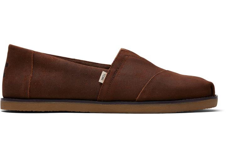 Toms Brown Waxed Suede Men's Classics
