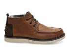 Toms Waterproof Brown Pull Up Leather Men's Chukka Boots
