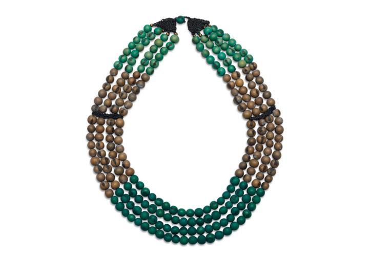 Toms Green Colorblock Acai Necklace