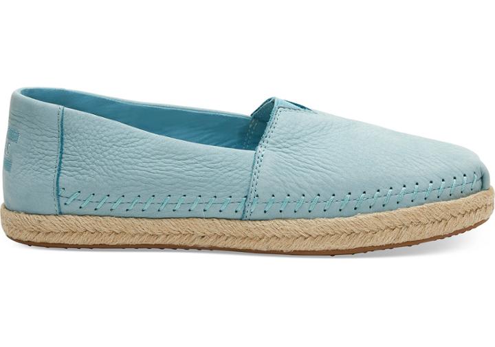 Toms Pastel Turquoise Nubuck Women's Espadrilles