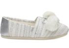 Toms White Silver Holiday Woven Women's Classics