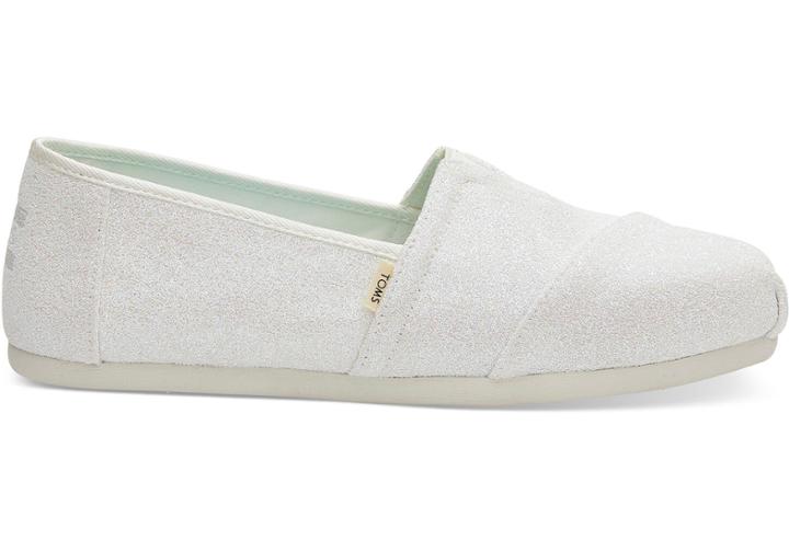 Toms Ivory Glitter Women's Classics