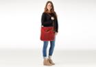 Toms Crimson Suede Bucket Tote