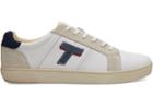Toms White Smooth Leather Mens Leandro Sneakers