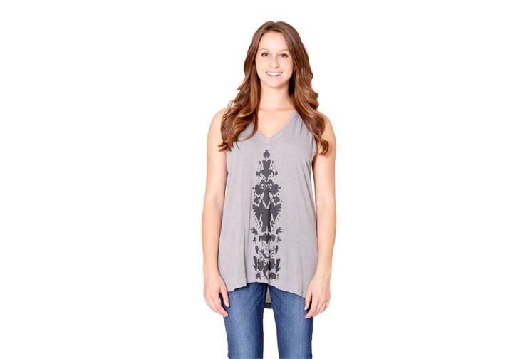 Toms Grey Ravi Printed Tank