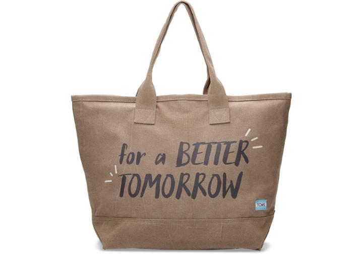 Toms Toms Desert Taupe For A Better Tomorrow All Day Tote Bag