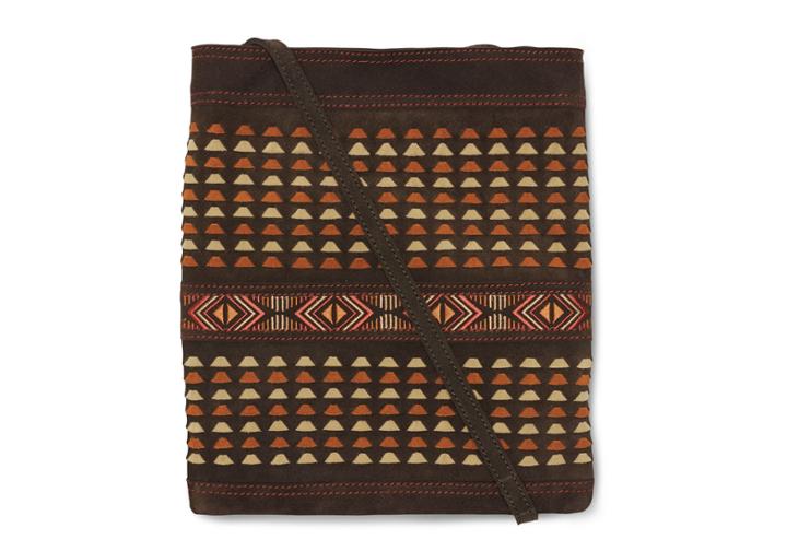 Toms Chocolate Multi Woven Suede Postscript Crossbody Bag