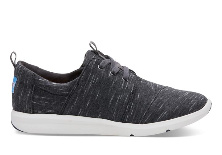 Toms Toms Forged Iron Heather Jersey Women's Del Rey Sneakers Shoes - Size 5