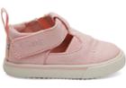 Toms Pink Canvas Early Walker Joon Flats