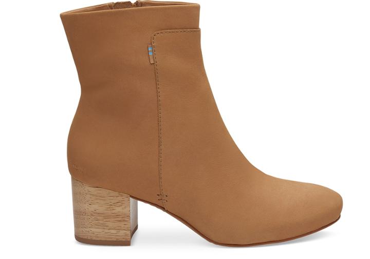 Toms Honey Nubuck Leather Women's Evie Booties