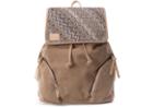Toms Coffee Patterned Raffia Sojourn Backpack