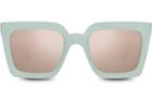 Toms Traveler By Toms Women's Zuma Matte Aqua Glass Sunglasses With Pink Mirror Lens