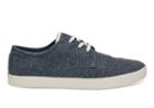 Toms Toms The Hill-side Navy Herringbone Tweed Men's Paseo Sneakers Shoes - Size 6