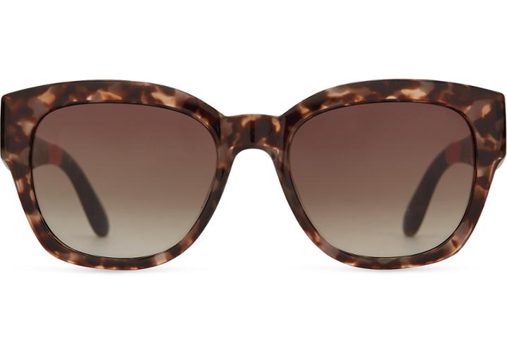 Toms Toms Audrina Rose Tortoise Sunglasses With Brown Gradient Lens