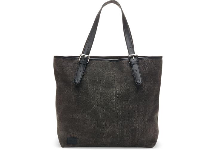 Toms Black Woven Texture Mix Vacationer Tote Bag