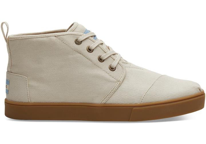 Toms Natural Textured Twill Cupsole Mens Botas