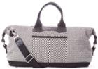 Toms Black And White Pattern Weave Traveler Weekender