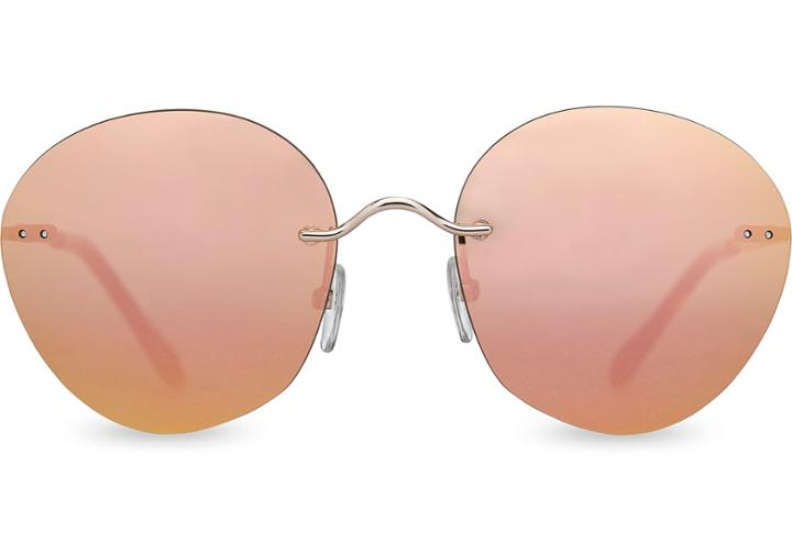 Toms Toms Clara Rose Gold Sunglasses With Rose Mirror Lens