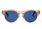 Toms Toms Charlie Rae Champagne Crystal Sunglasses With Indigo Blue Lens