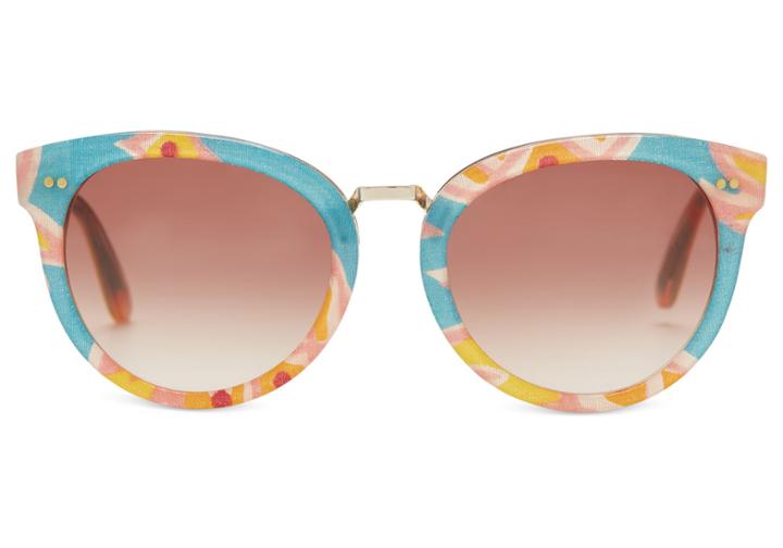 Toms Toms Yvette Summer Pineapple Sunglasses With Yellow Brown Gradient Lens