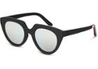 Toms Traveler By Toms Lourdes Matte Black Sunglasses With Mother Of Pearl Mirror Lens