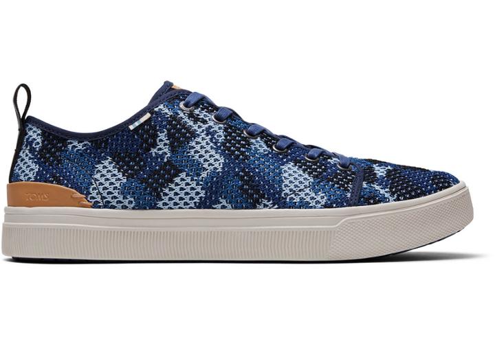 Toms Navy Camo Mens Trvl Lite Low Sneakers