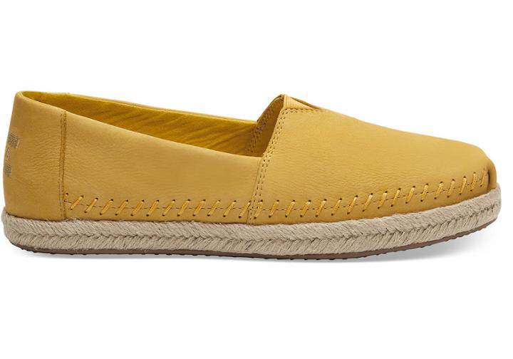 Toms Electric Yellow Nubuck Women's Espadrilles
