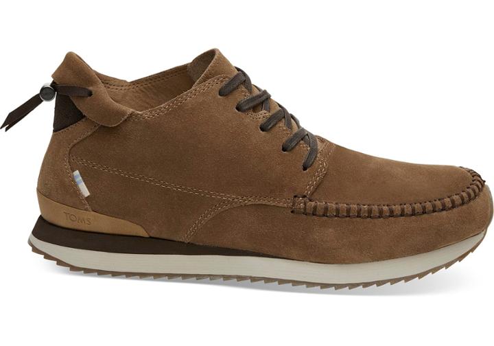 Toms Water Resistant Toffee Suede Men's Balboa Mid Sneakers