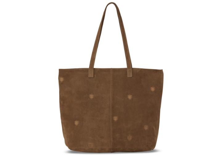 Toms Toms Toffee Suede Embroidered Cosmopolitan Tote Bag