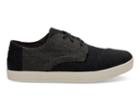 Toms Toms Black Grey Herringbone Wool Men's Paseo Sneakers Shoes - Size 6