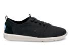 Toms Toms Black Linen Men's Del Rey Sneakers Shoes - Size 10