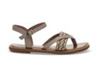 Toms Toms Desert Taupe Canvas Embroidery Women's Lexie Sandals - Size 6.5