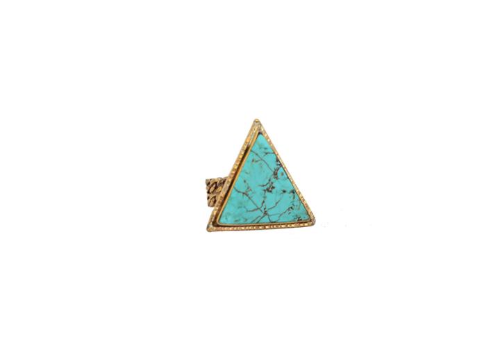 Toms Turquoise Triangle Ring