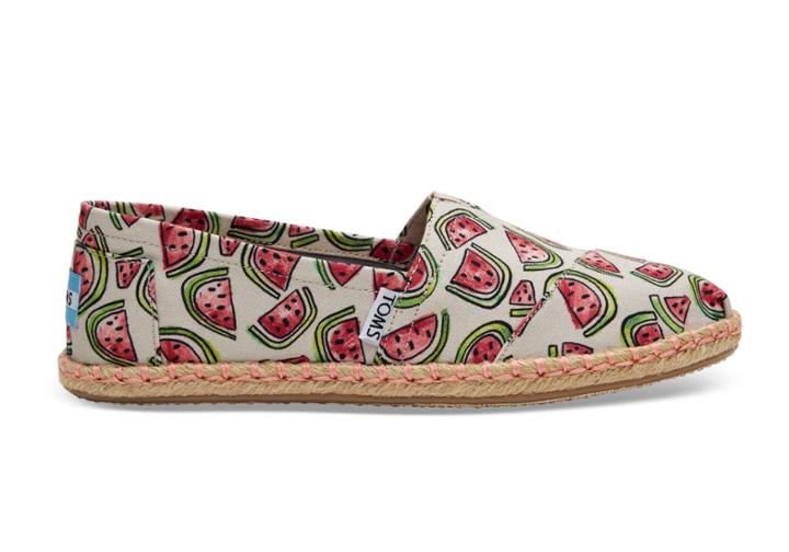 Toms Toms Watermelon Print Women's Espadrilles Shoes - Size 10