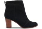 Toms Toms Black Suede Perforated Women's Lunata Booties - Size 5