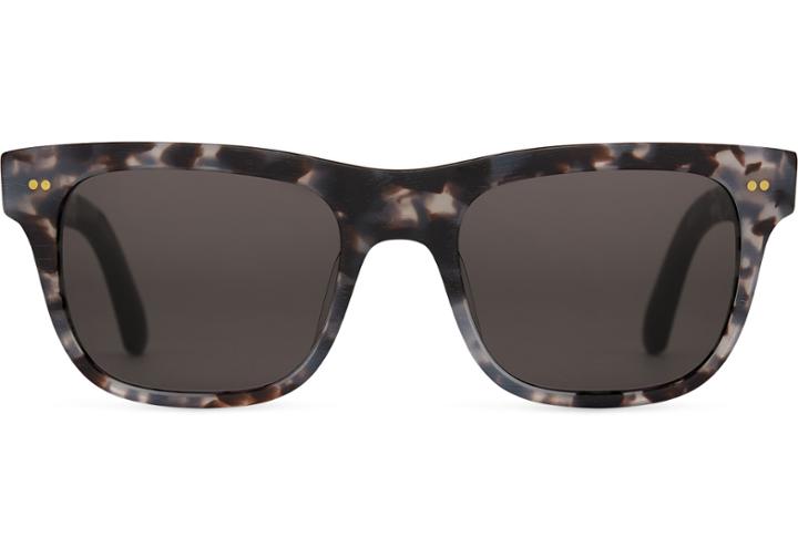 Toms Toms James Matte Grey Tortoise Sunglasses With Dark Grey Lens